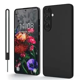Produktbild: Andwing für Samsung Galaxy S24 Hülle, Silicone Handyhülle für Samsung S24 4G/5G mit Weichem Kratzfestem Mikrofaserfutter und Kameraschutz Case, Rundumschutz Schutzhülle für Samsung Galaxy S24 Schwarz