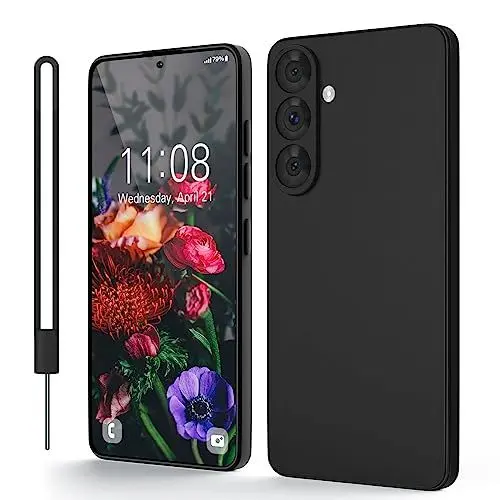 Produktbild: Andwing für Samsung Galaxy S24 Hülle, Silicone Handyhülle für Samsung S24 4G/5G mit Weichem Kratzfestem Mikrofaserfutter und Kameraschutz Case, Rundumschutz Schutzhülle für Samsung Galaxy S24 Schwarz