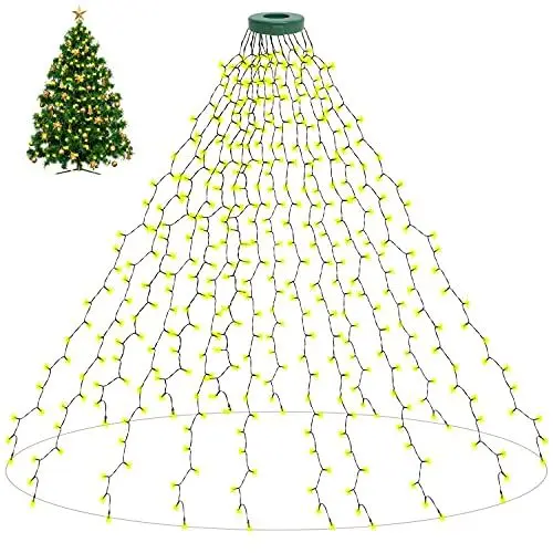 Produktbild: aneeway Lichterkette Weihnachtsbaum WarmWeiß, Weihnachtsbeleuchtung mit 8 Leuchtmodi, 400 LEDs Weihnachtsbaum Lichterketten mit Timerfunktion Ausgestattet, für Partys, Weihnachten, Deko, Hochzeit