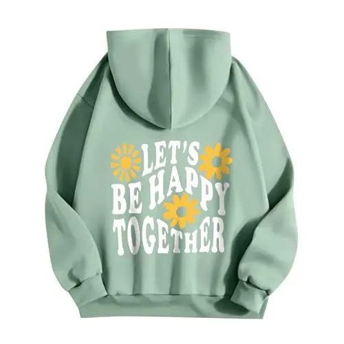 Produktbild: Angebote Blitzangebote Heute,Hoodie Cute Oversize Grauer Hoodie Oversize Damen Hoodie Pullover Pink Palm Puff Sweatshirt Herren Lose Sweatshirt, Cartoon Print Grafik Sweatshirt Damen （Grün，M