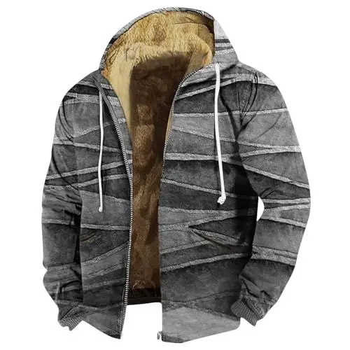 Produktbild: Generisch mantel Herren Winterjacke Herren Wasserdicht,Sherpa Hoodie Herren Herren Mantel Beige Männer Winterjacke Kapuzenmantel Herren Baseball Jacke Herren Herren Mantel Lang Grau Xxl