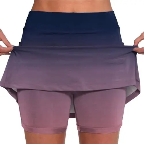Produktbild: Prime 2024 Angebote Day Tennisröcke für Damen mit Hose Farbvarianten Golfrock Damen mit Hose Knielang Skater Kleid Damen Tennisrock Damen Knielang Farbschreibweise Damen Active Skorts