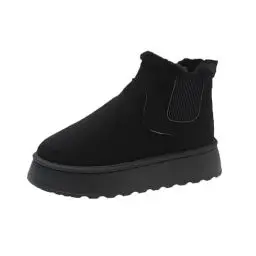 Produktbild: Generisch Stiefeletten Damen Stiefeletten für Damen Chelsea Boots Damen Women Boots Winter Stiefeletten Damen mit Absatz Schwarz Wildleder Stiefelette Damen Stiefeletten Damen Schwarz Lack