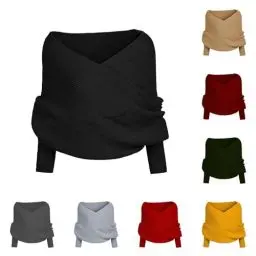 Produktbild: angebote des tages heute, Schal Damen mit Ärmeln, Schal mit Ärmeln Strick Multifunktionaler Ärmelschal Wickelpullover Gestrickter Schultertuch, meine bestellungen anzeigen