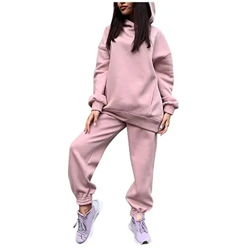 Produktbild: Angebote,Hoodie Damen Oversize,Kaputze,Baumwolle Pullover Damen,karnevalskostüme Damen,Jogger Damen,Fleece Anzug Damen,Frauen Hosen,Frauen Pullover Winter,Frauen,Rosa,XL