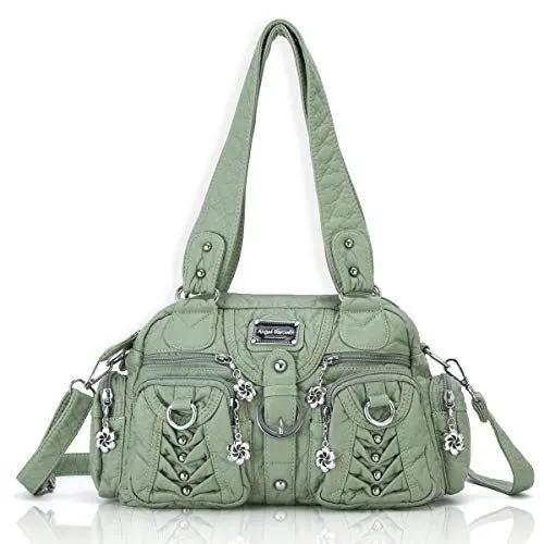 Produktbild: Angel Barcelo Schultertasche Damenmode Handtaschen, Geldbörse, Umhängetaschen, Einkaufstaschen Damen, Mädchen Designer Umhängetaschen Hellgrün