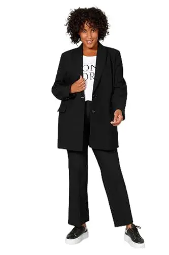 Produktbild: Angel of Style Damen große Größen Übergrößen Plus Size Blazer, Revers, Langarm, Komplettfutter schwarz 42 201256100-42