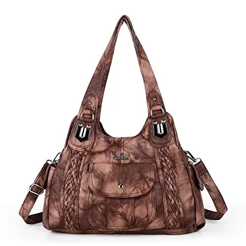 Produktbild: angel kiss Damenmode Handtaschenelo, Damen Tasche Schultertasche, weiches Leder Umhängetaschen,Einkaufstaschen Damen