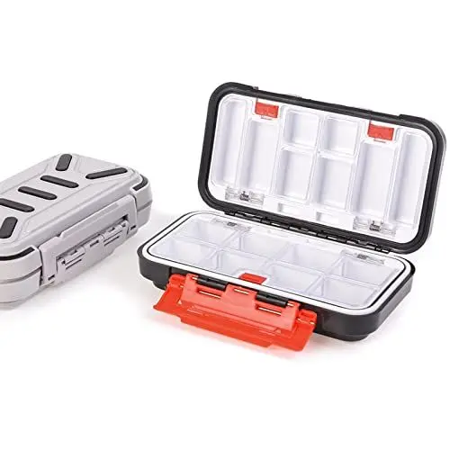 Produktbild: Angelhakenkoffer, Schlagfest, Wasserdicht, Angelköderbox, Hochfest, Gut Organisierter Raum, Verstellbar, Tragbar, Verschleißfest für Camping (Schwarz)