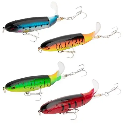 Produktbild: Angelköder, Kunstköder Angel-Köder Wobbler mit Drillingshaken, Fishing Lure Bait Fischköder 13g, Fischen Geschenke für Männer Hecht Barsch Zander (4 Stück)