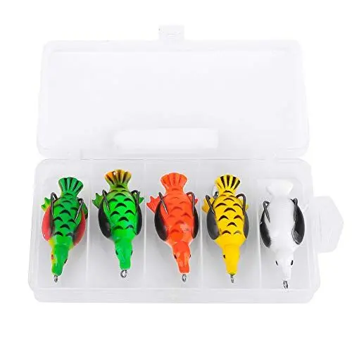 Produktbild: Alomejor Angelköder Spinner Baits Köder für Bass Forellen Zander Rotbarsch Angelzubehör Set mit Tackle Box