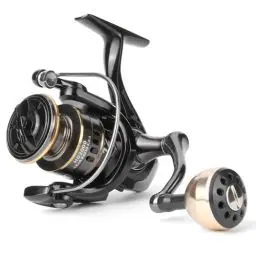 Produktbild: Angelrolle, 5.2:1 Spinnrolle, Linienrad 5000 Metall Angelrollen Bremskraft 10KG, TOOSOAR Ultra Langer Wurf Fishing Reel