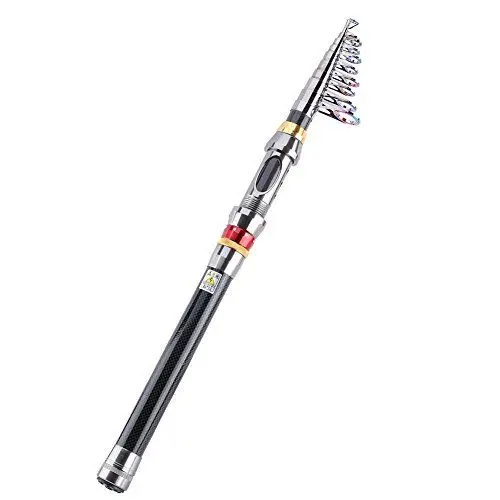 Produktbild: Cocoarm Teleskop-Angelrute Tragbare Carbon Superleichte Pistolengriff Angelrute Bass 2,1/2,7/3,0/3,6 m Teleskopangel für Salzwasser Süßwasser(3.6m)