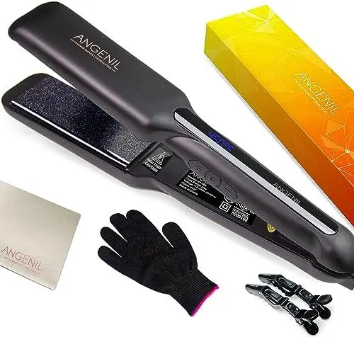 Produktbild: ANGENIL Glätteisen für Locken und Glätten, Haarglätter und Lockenstab 2 in 1, Haar Glätteisen Keramik Ionen Technologie, Glatteisen 1.6