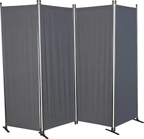 Produktbild: Angerer Freizeitmöbel GmbH Paravent - Raumteiler & Raumtrenner Sichtschutz - Outdoor Paravent für Windschutz & Schatten auf Balkon (4-teilig, Swingtex dunkelgrau)