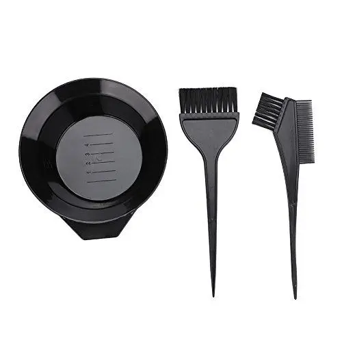 Produktbild: ANGGREK 3-teiliges Haarfärbebürsten- und Schalen-Set - Professionelle Friseursalon-Färberegelungswerkzeuge Färbebürsten-Kamm-Mischschalen-Werkzeugsatz für Färber für das Färben von Haartönen