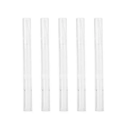 Produktbild: ANGGREK 5Pack Transparente Twist Pens Leerer Nagelölstift mit Pinselspitze Kosmetischer Rotary Twist Pen Pinsel Nagellack Lipgloss Nagellack Make-up Zubehör