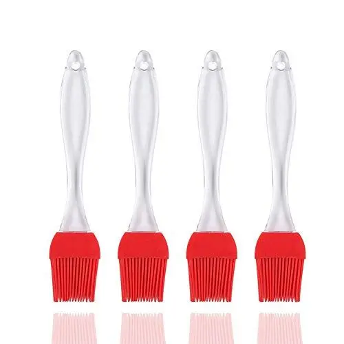Produktbild: ANGGREK BBQ Brush hitzebeständig für Küchenkuchenöl Butterbürste Hochtemperatur 4 Farben(Orange)