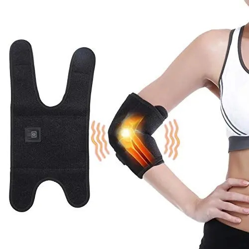 Produktbild: ANGGREK Beheizte Ellenbogen Bandage, Ellenbogen Wärmekissen, Ellenbogen Massagegerät, 3 Temperaturstufen, Wärmetherapie, Schmerzlinderung, Ellenbogen Brace