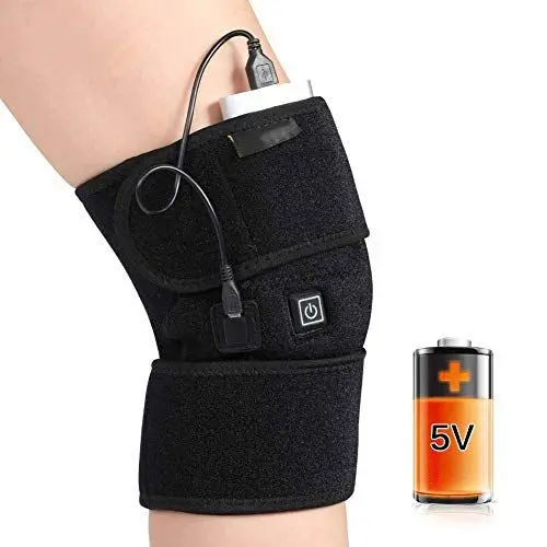 Produktbild: Serlium Kniestütze,Beheizte Arthritis Kniemanschette Mit Usb-Kabel,Wasserfest Patella Kniebandage Beheiztes Kniemassagegerät Zur Schmerzlinderung Kühlpads