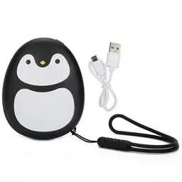 Produktbild: Semme Wiederaufladbarer Handwärmer, Cartoon Cute Portable 4000mAh Power Bank Handwärmer USB-Taschen-Handwärmer für Camping, Skifahren, Angeln und Wandern(Pinguin schwarz)