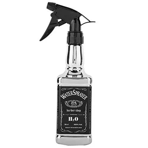Produktbild: ANGGREK Haarsprayflasche, Friseursalon Friseursprühflasche, Whisky Spritzflasche Mist, Salon Haarwerkzeuge, Home Gardening Wassersprühgerät 500ml/16.9oz (Silber)