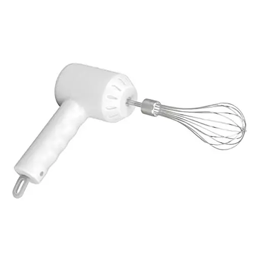 Produktbild: ANGGREK Kabelloser Elektrischer Handmixer, Wiederaufladbarer USB-Handrührer mit 2 Rührstäben, Leicht und Benutzerfreundlich, Breites Anwendungsspektrum (Weiss)