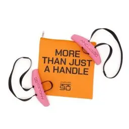 Produktbild: Angles90 Pink Grips - Originale Gym-Griffe für LAT-Zug, T-Bar-Rudern, Kabelmaschine, D-Griff, Griffkrafttrainer & Fitnessgeräte - Dynamic Grips - Fitness Zubehör Gym - Klimmzuggriffe Einhängen