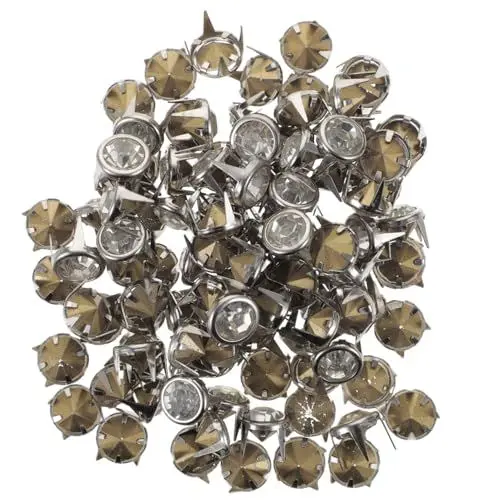 Produktbild: Angoily 100 Stück Strass Schmuck Nagel Strasssteine ​​Zum Basteln Nieten Dekoration Kleidungsspikes Für Kleidung Und Spikes Kleidungsniete Spike Metall Kleidungsniete