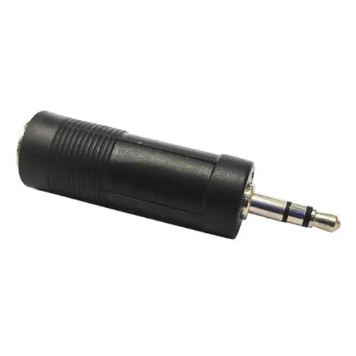 Produktbild: Angoily 10er-Pack Audio-Adapter 3 5 Mm auf 6 5 Mm Mikrofon-Stereo-kopfhörer-konverter Schwarz Lebensdauer