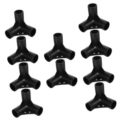 Produktbild: Angoily Gartenarbeit Essential Connectors 10 Stück 20 Mm 3 Kunststoffrohrverbinder für Spalier Sonnenschutz Schuppen Pp