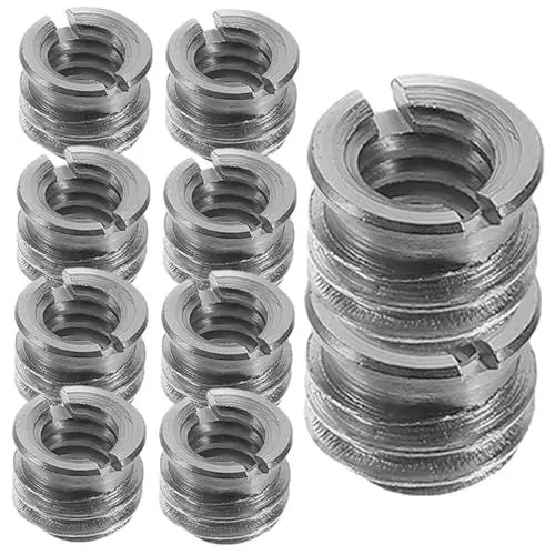 Produktbild: Angoily Qualität – 10 Stück Stativadapterschrauben – 1/4 Auf 3/8 Adapter Für Kamera- Und Mikrofonständer