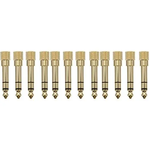 Produktbild: Angoily 12 STK Hochfrequenzadapter Audio-Splitter-Adapter Adapter für Stereo-Kopfhörer kopfhörer verteiler Adapter von 3,5 mm auf 6,3 mm Kupfer Audio Adapter vergoldet Stecker