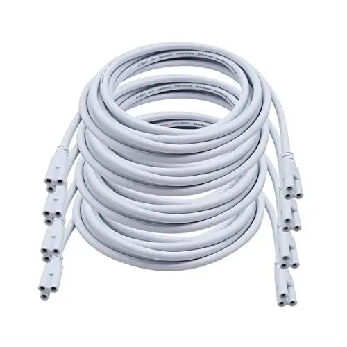 Produktbild: Angoily 12 Stk Drei-loch-plug-in Geführtes Schlauchkabel Deckenleuchte Geführt Netzkabel Für Lichtröhren Kabel Für Deckenleuchten Glühbirne Geführt Passend Zu T5 Weiß Led Silikonkautschuk