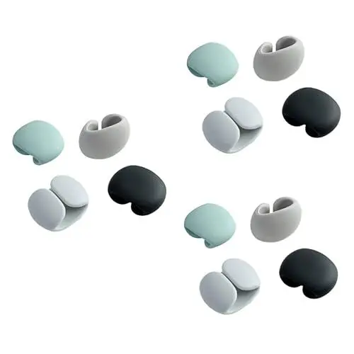 Produktbild: Angoily 3 Sätze Magnetischer Kabelhalter Magnetische Kabel-organizer Für Kabel Kopfhörerkabel-manager Kabel-organizer Magnetischer Kabelclip 4 Stück X 3