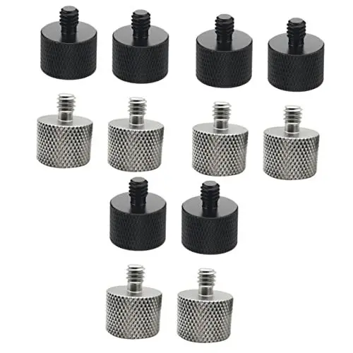 Produktbild: Angoily 12stücke Mikrofonständer Adapter Männlich Weiblich Schraubgewinde Für Kamera Und Monitor Robust Und Leicht Für Mikrofonhalter Und Stative