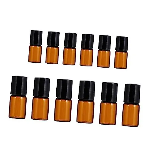 Produktbild: Angoily 12er-pack Rollflaschen Reiseparfümölflaschen Roll-on-flaschen Mit Rollerverschluss Tragbare Glasflaschen Zufälliger Stil