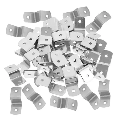 Produktbild: Angoily 150stücke Z-clips Für Tischplatten Rahmenhalterungen Sicheren Befestigung Von Und Bildern Für Foto Und Kreuzstichrahmen