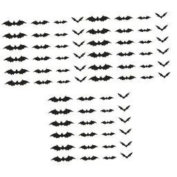 Produktbild: Angoily 180 Stk Halloween-pvc-wandaufkleber 3d Dreidimensionaler Fledermaus-dekorationsaufkleber Halloween-wanddekoration Gruselige Türaufkleber Halloween-wohnkultur Schläger Haushalt