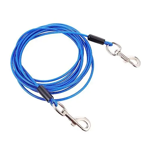 Produktbild: Angoily 1Stk Hundeleine mit Draht sicherungsgurt sicherheitsfäden Hundeleine für Outdoor-Aktivitäten Doppelleine Hundekette Unravel hundetraining der Hund Leinen Haustierzubehör Stahldraht