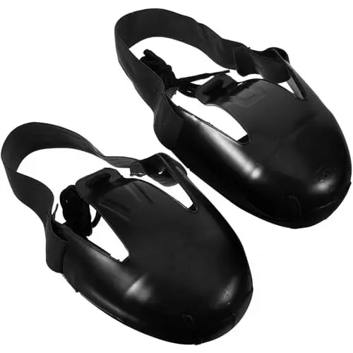 Produktbild: Angoily 1 Paar Besucher Überschuhe Stahlkappe Sicherheitsschuhe Überzieher Anti Smashing Besucherschutzkappe Überschuh rutschfest Schutzüberzüge für Schuhe Mit Stahlkappe Schutzüberschuhe