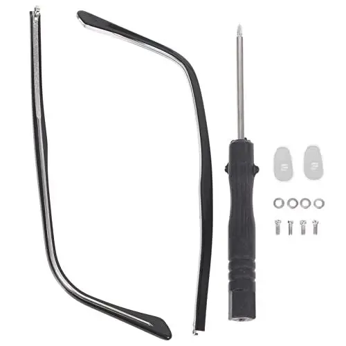 Produktbild: Angoily Brillen Ersatzbügel: 1 Paar Metall Ersatzbügel rutschfeste Brillenarme Beine Ersatz Brillen Reparatur Set - Schwarz
