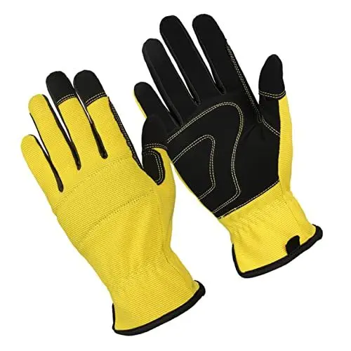 Produktbild: Angoily 1 Paar Sicherheitshandschuhe Mechaniker Handschuhe Krankenhaushandschuh Laborhandschuh Handschuh Zum Umgang Mit Lebensmitteln Schutzhandschuhe Yellow