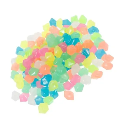 Produktbild: Angoily 1 Rhombus Leuchtender Stein Leuchtende Kiesel Leuchtender Kies Garten Dekorativer Stein Aquariumzubehör Glühsteine Für Den Garten Leuchtende Steine Bastelmaterial Diamant Harz