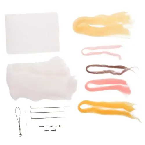 Produktbild: Angoily 1 Satz DIY Nadel Filzen Set Komplettes Kit für Anfänger mit Zubehör Handwerksmaterial für Projekte Sicheres und Langlebiges Filzwerkzeug für Herstellung von Filzanhängern