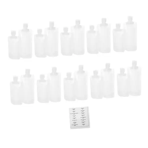 Produktbild: Angoily 1 Satz Packsack Reiselotionbeutel Reise-quetschbeutel Leere Reiseflasche Frauen Shampoo Lotionsbehälter Quetschen Das Haustier Händedesinfektionsflasche Auslaufsicher Weiß Reisen