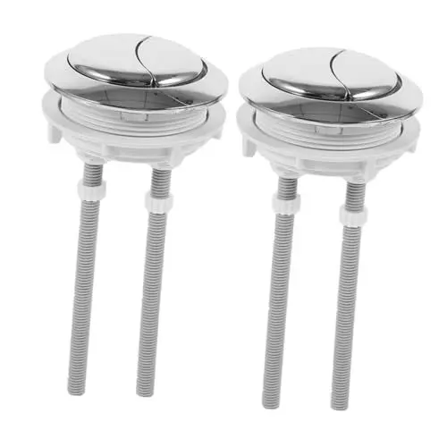 Produktbild: Angoily 1 Satz Toilettendeckelknopf Teil Des Toilettenwassertanks Wc-spülknopf Drücken Tankspültaste Toilettenspültaste Toilettenspülung Druckknopf Für Toilette Wc-ersatzknopf Abs 2st