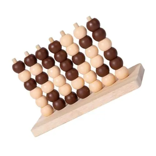 Produktbild: Angoily 1 Set Interaktives Schachbrettspiel Aus Holz, 4-gewinnt-Spiel, Kinderbildungsschachspiel Für Logisches Denken Und Denksportaufgaben