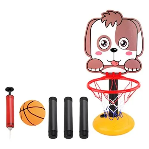 Produktbild: Angoily 1 Set Spaß Basketball Spielzeug Basketballkorb für Kinder Kleinkind Verstellbare Basketball- Reifenzugehör Außerhalb Hinterhofspiele (Hund)