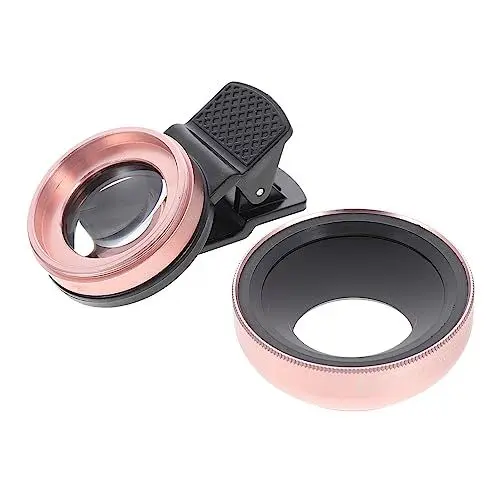 Produktbild: Angoily 2-in-1 Weitwinkel Makro Objektiv Spezialeffekte Rose Gold Handy Kamera Zubehör